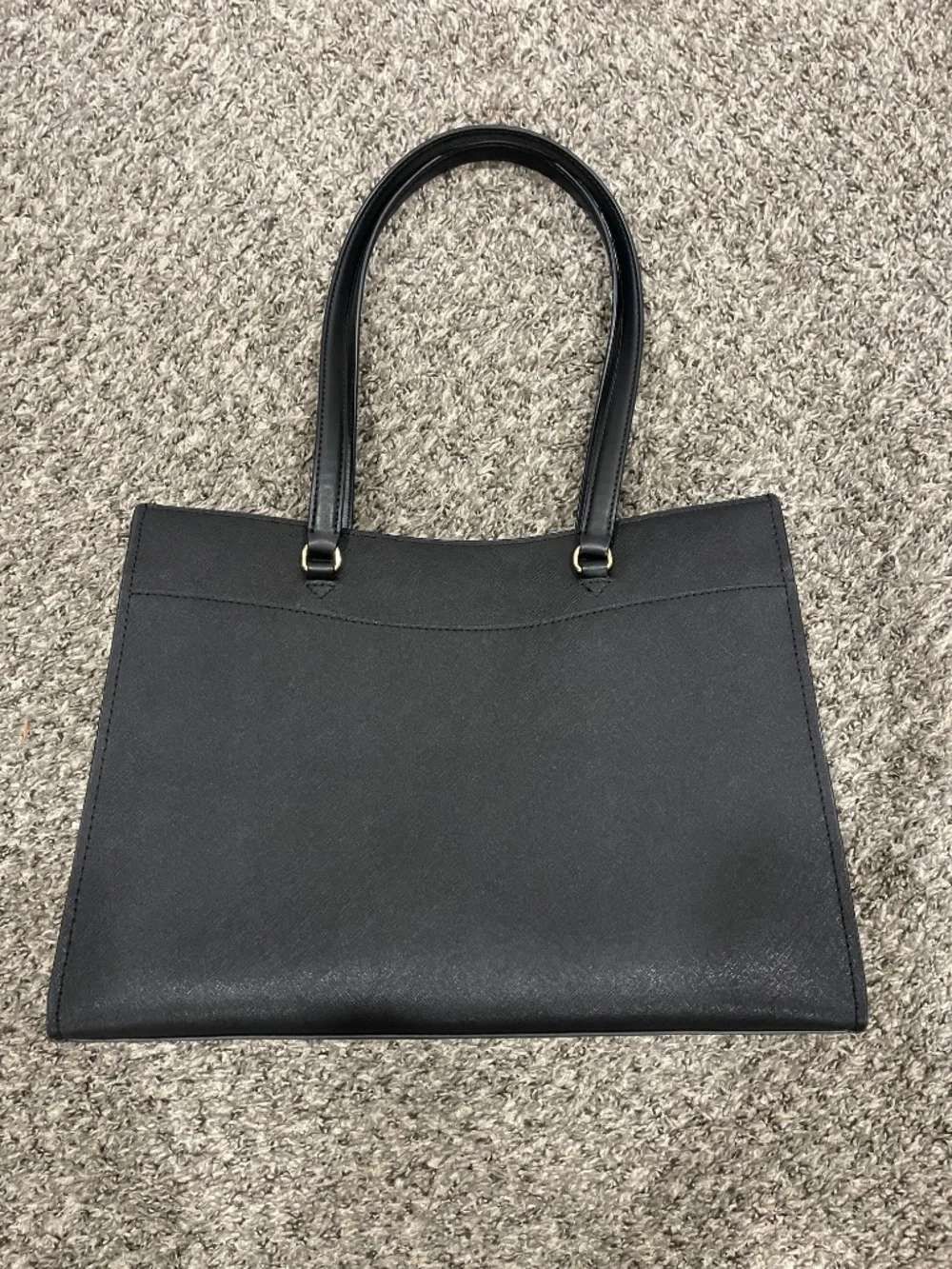 Michael Kors Black Leather Satchel Gold Hardware Handbag